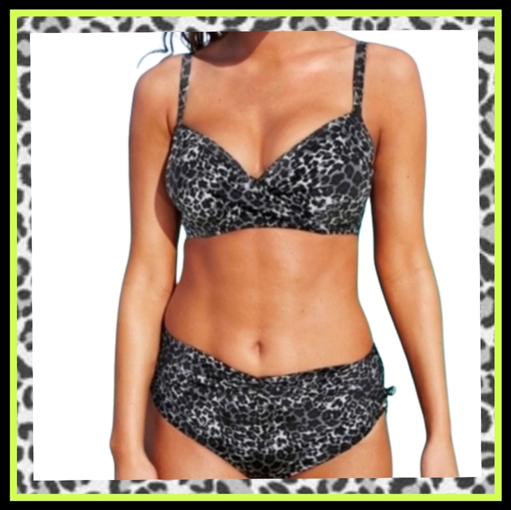 SWIMSUITS for ALL ☆ LEOPARD TWO~PIECE ☆ SWIM SUIT ☆ NWT
